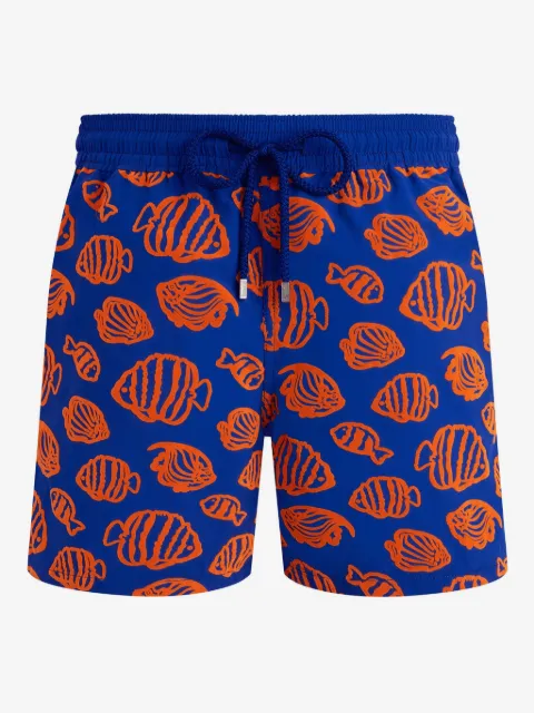 Vilebrequin shorts de playa Flocked Fishy Vibes