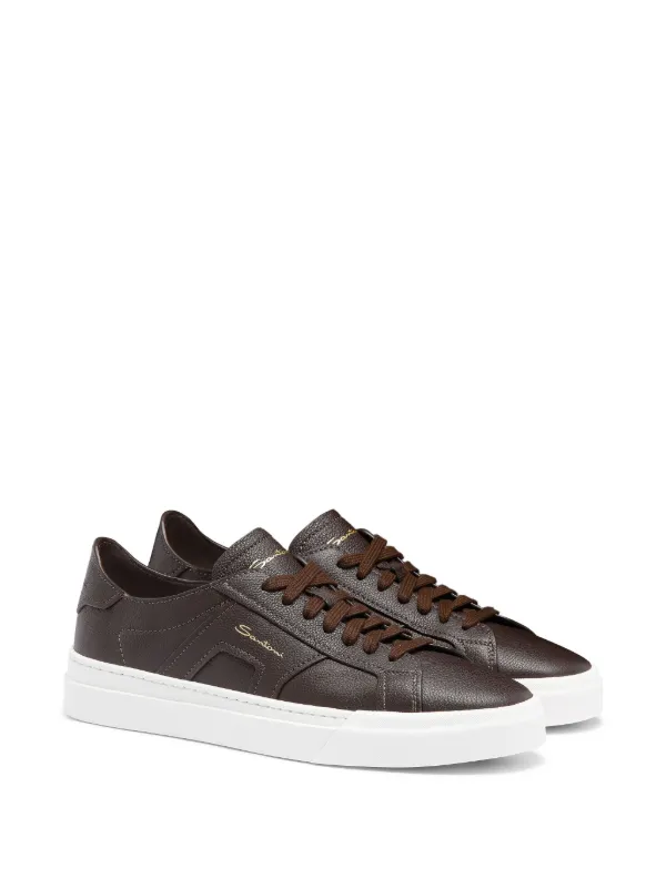 Santoni Double Buckle Sneakers | Brown | FARFETCH