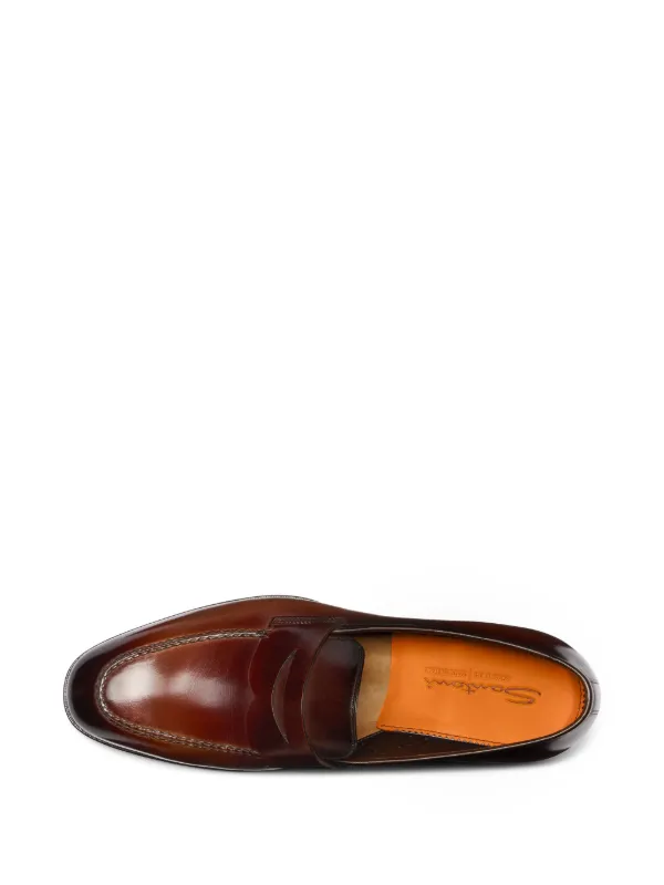 サントーニ　ローファー　レザー　ブラウン　7 Santoni レザーローファー | ブラウン | FARFETCH JP