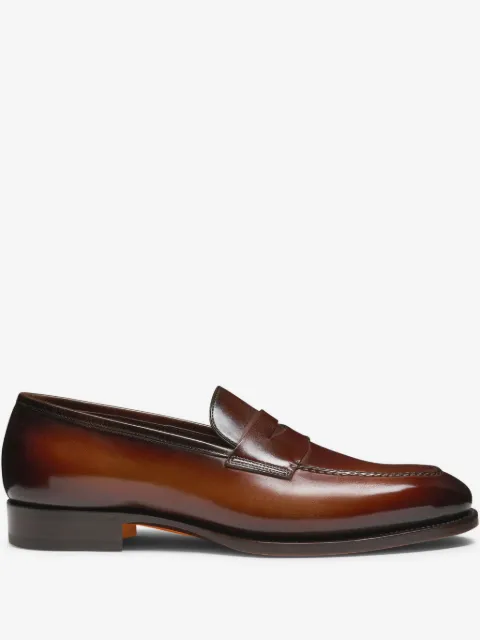Santoni leather loafers