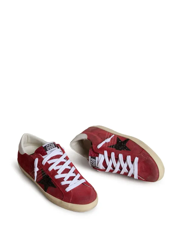 靴 GOOLDEN  RED suede sneaker Golden Goose Super-Star Sneakers | Red | FARFETCH RO