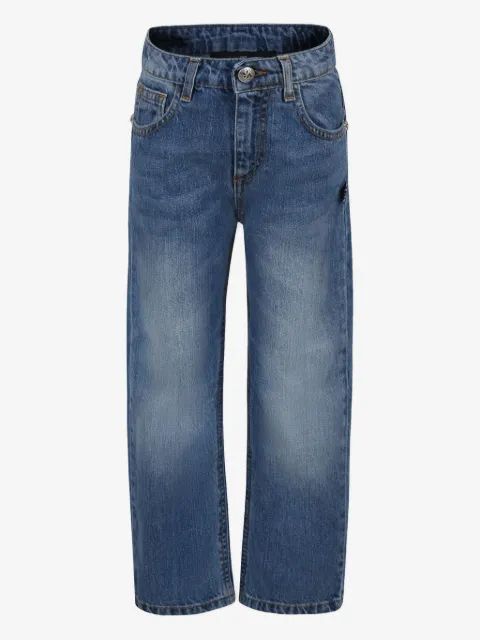 John Richmond Junior logo-appliqué jeans