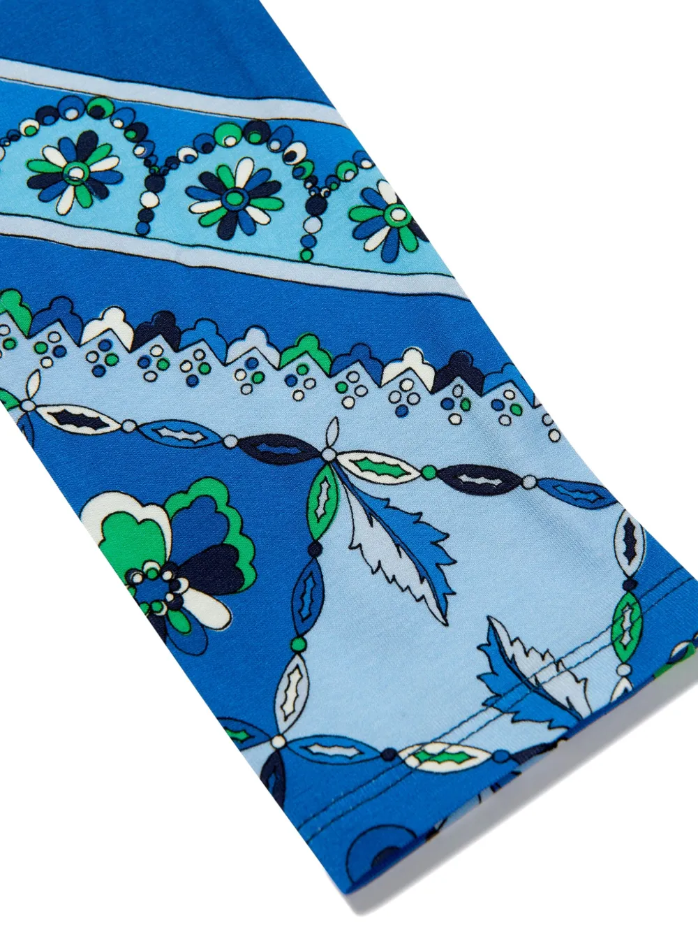 Shop Pucci Junior Festa Print Leggings In Blue