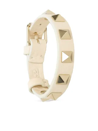 ゆり VALENTINO スタッズブレスレット ホワイト Valentino Garavani Rockstud Bracelet | Neutrals | FARFETCH