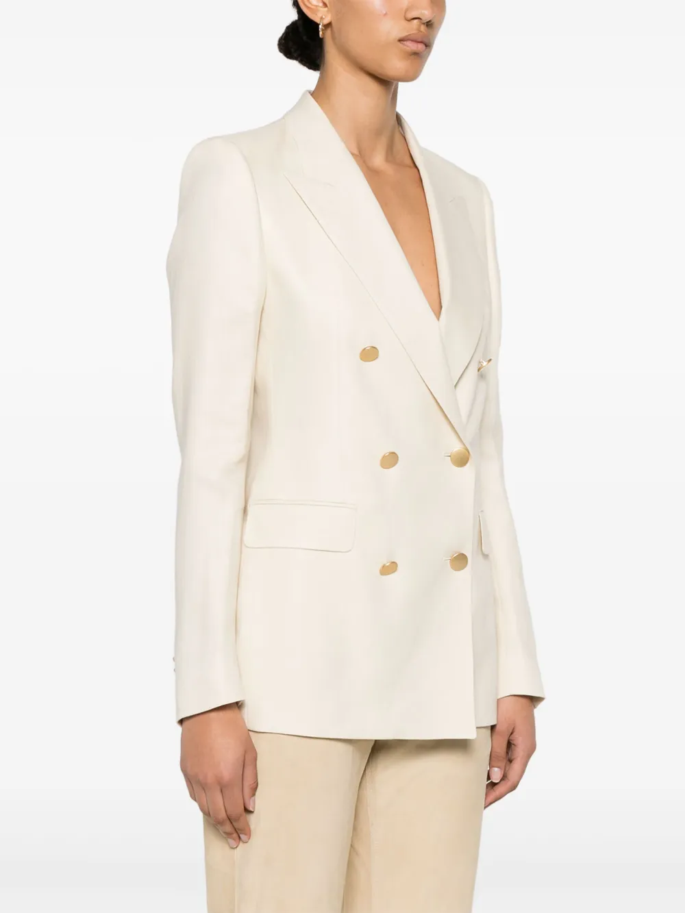 Tagliatore Blazer met dubbele rij knopen Beige