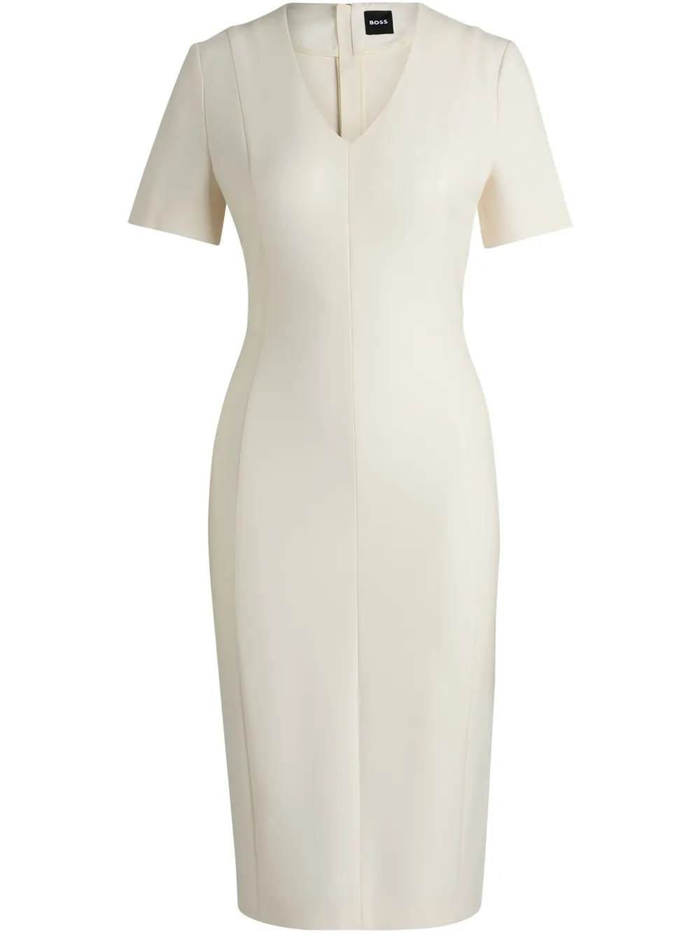HUGO BOSS V-NECK MIDI DRESS 