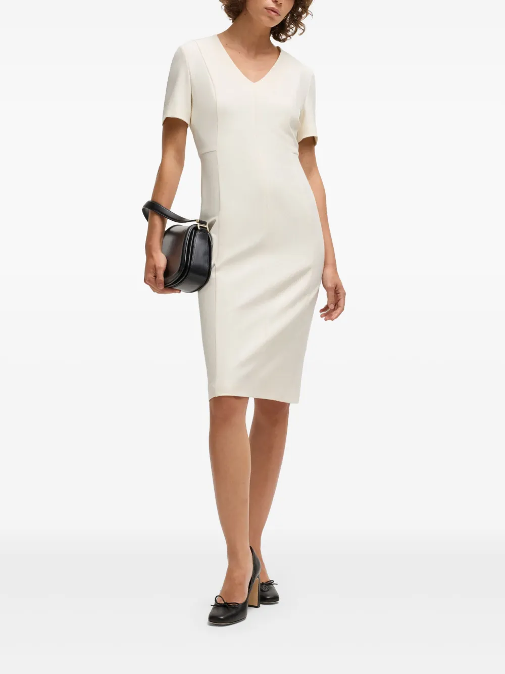 BOSS V-neck midi dress | Day Dresses | Image 2