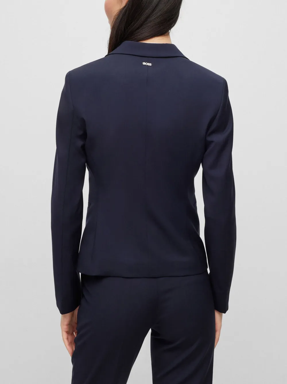 Hugo Boss Slim-fit Jacket In Responsible Virgin Wool In Blue