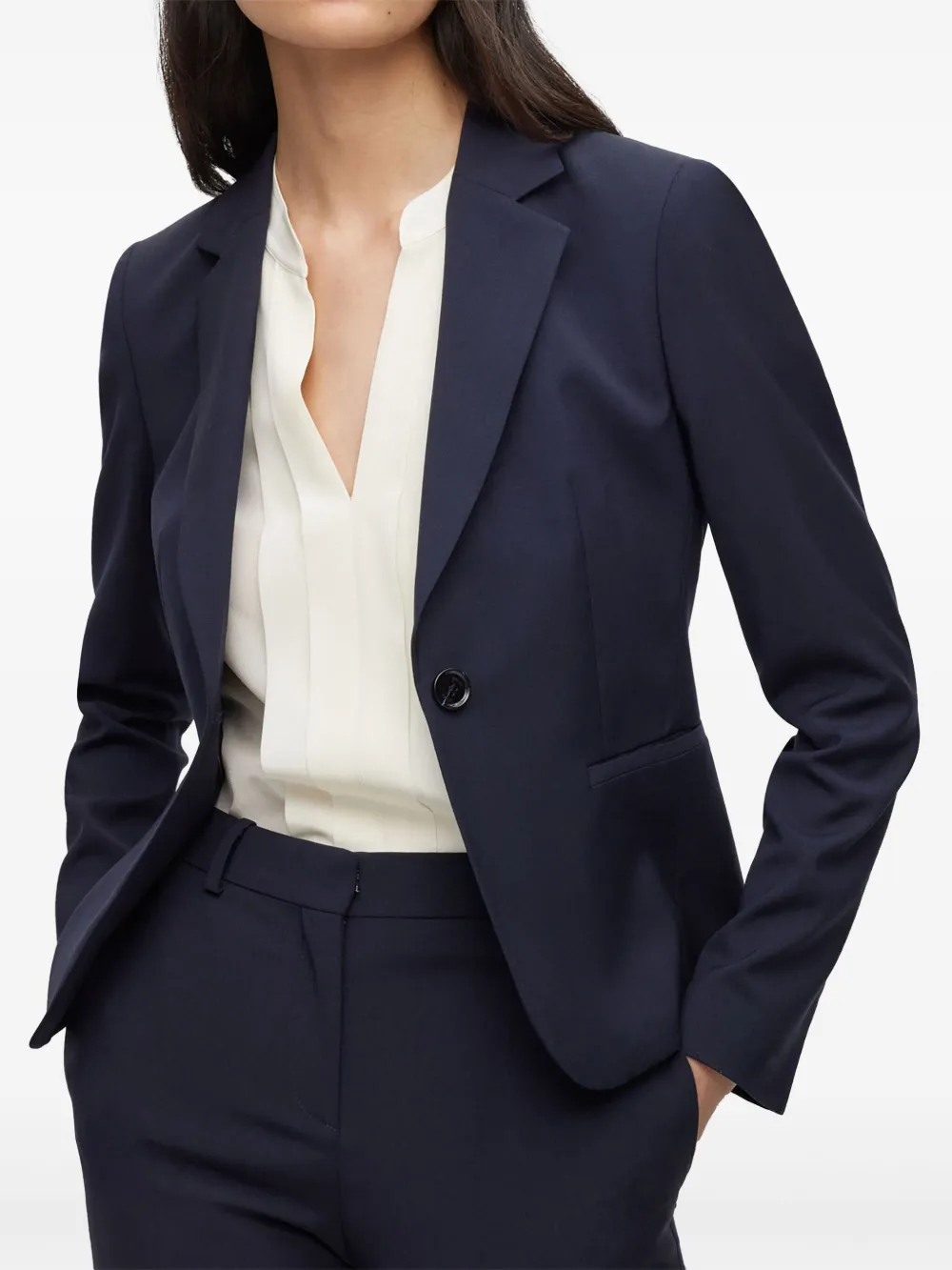 BOSS Blazer met enkele rij knopen Blauw