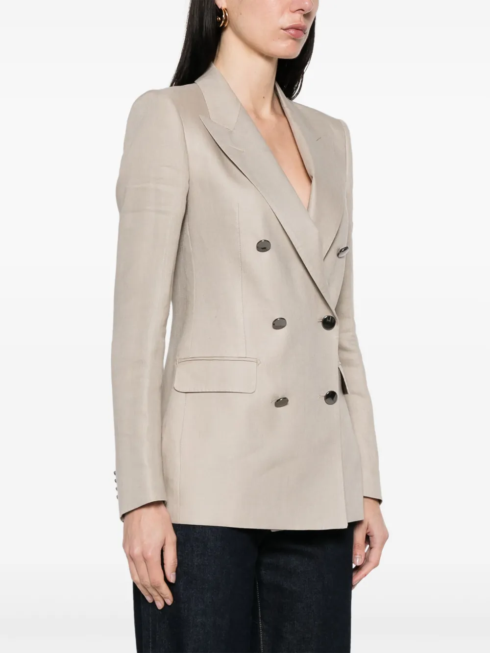 Tagliatore Blazer met dubbele rij knopen Bruin