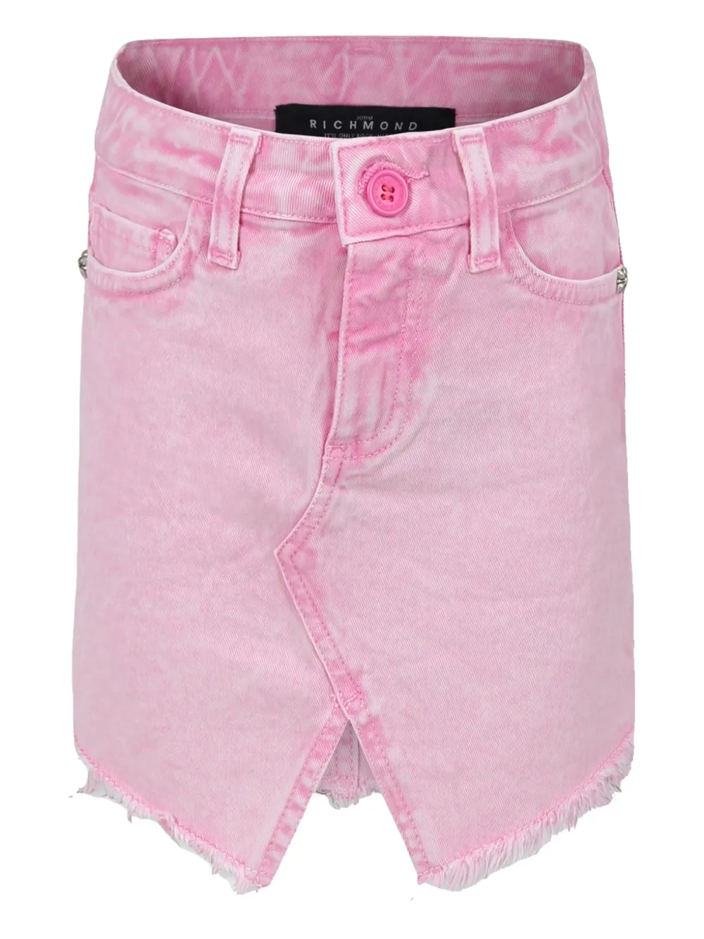 Shop John Richmond Junior Faded-effect Skirt In Pink