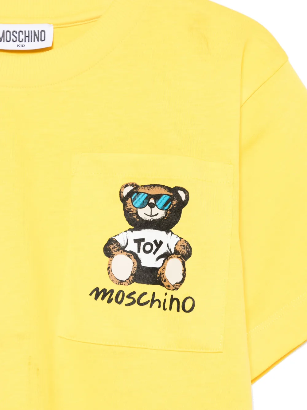 Moschino Kids T-shirt met teddybeerprint Geel