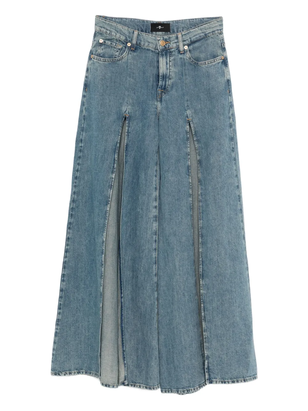 7 For All Mankind Willow jeans met wijde pijpen Blauw