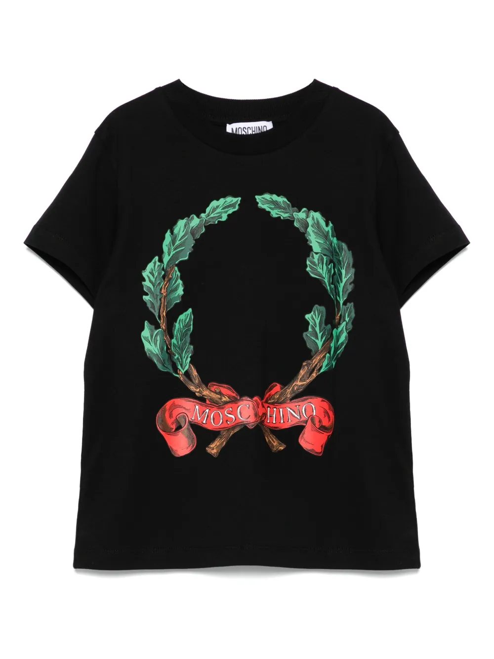 Moschino Kids T-shirt met logoprint Zwart