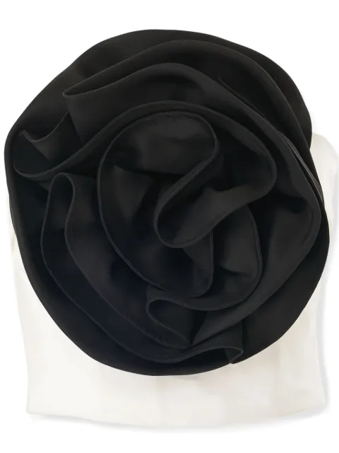 Carolina Herrera floral-appliqué silk dress