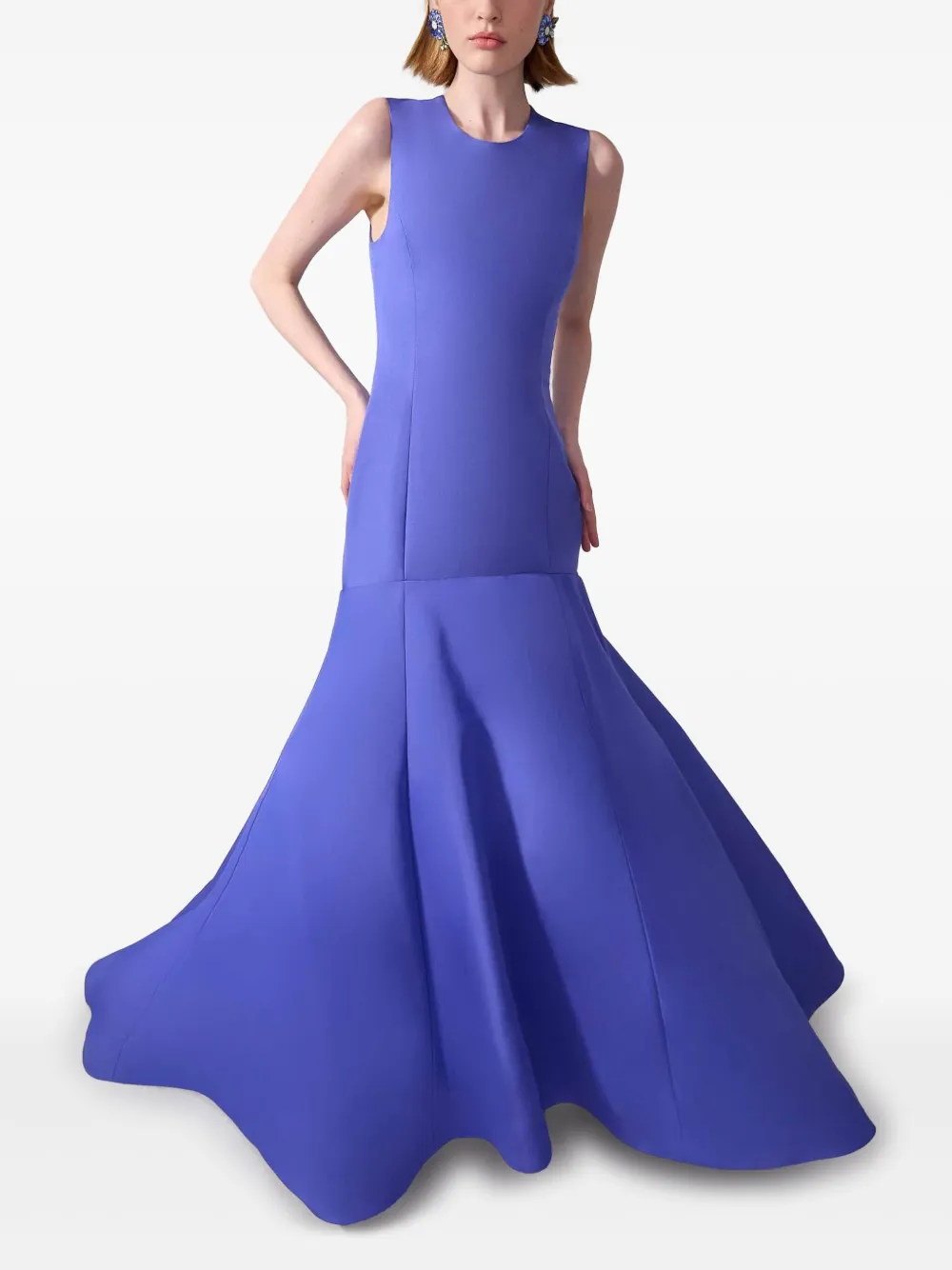 Carolina Herrera Zijden avondjurk Paars