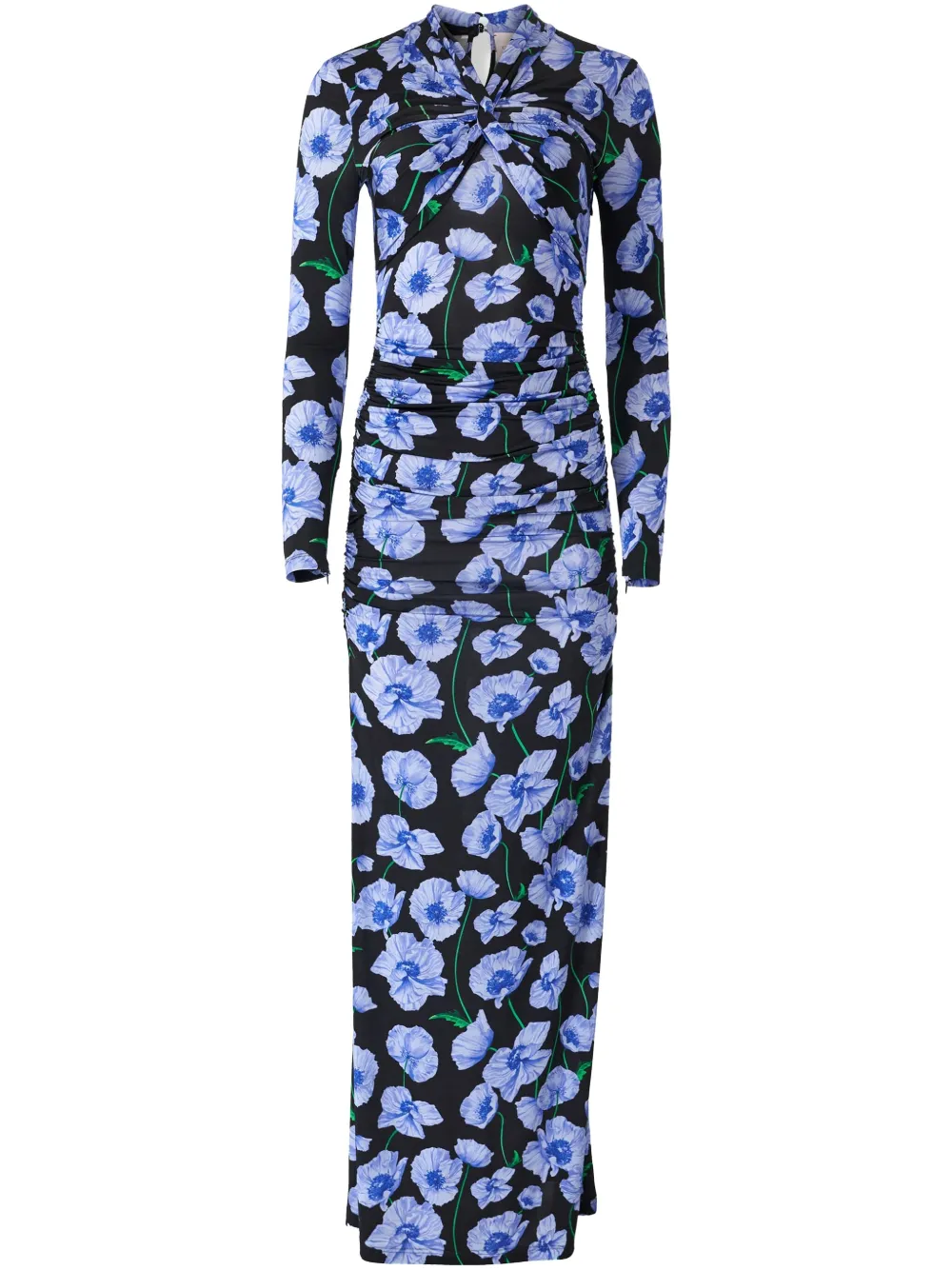 Carolina Herrera Maxi-jurk met bloemenprint Zwart