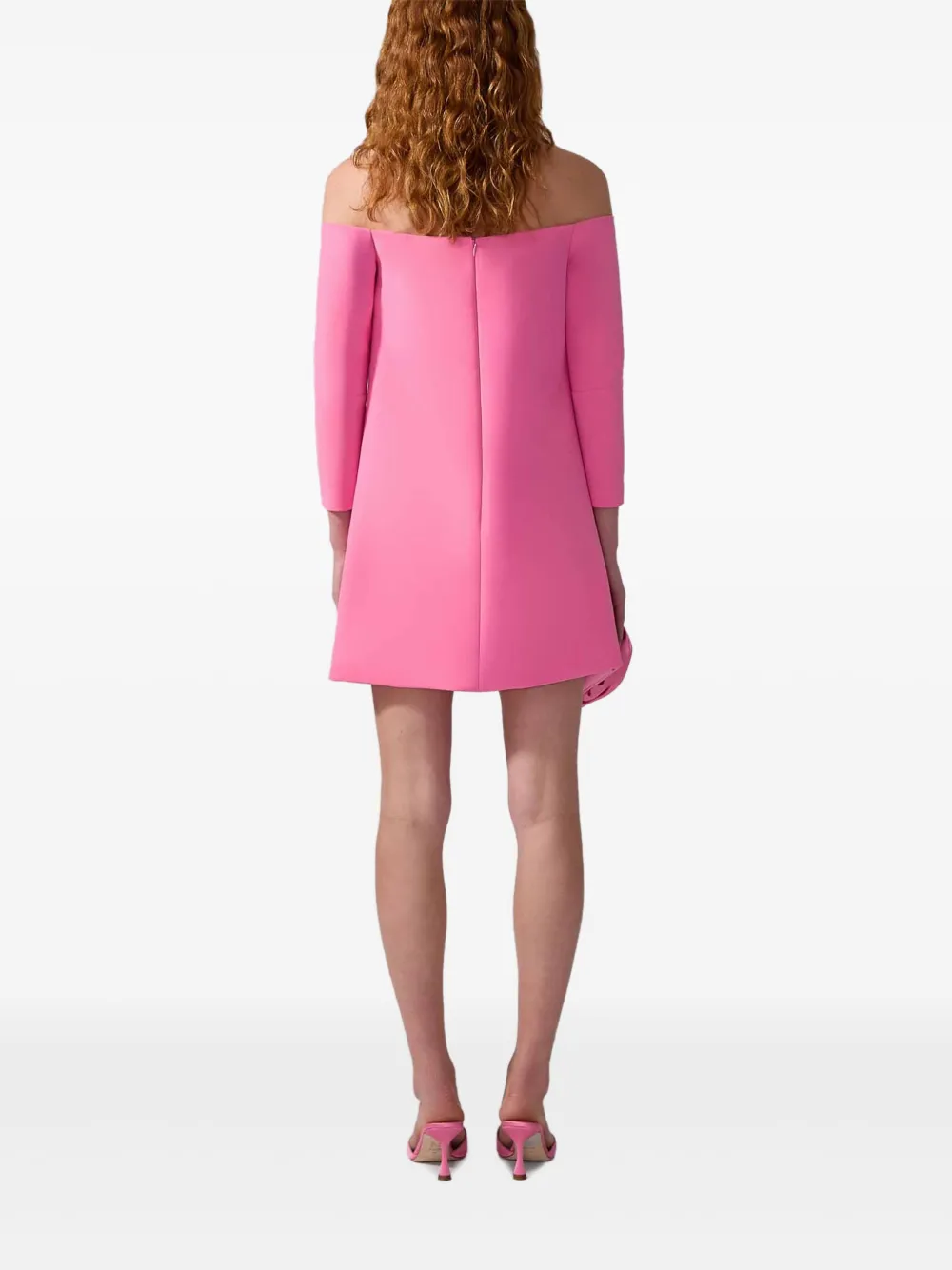 Carolina Herrera Off-shoulder mini-jurk Roze