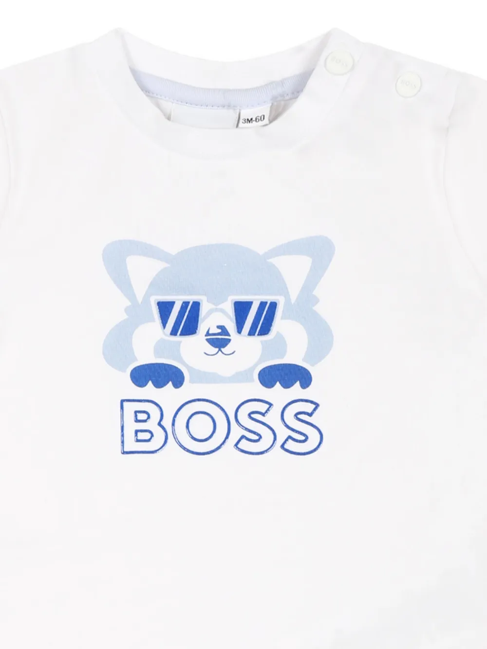 BOSS Kidswear T-shirt en shorts set met logo Wit