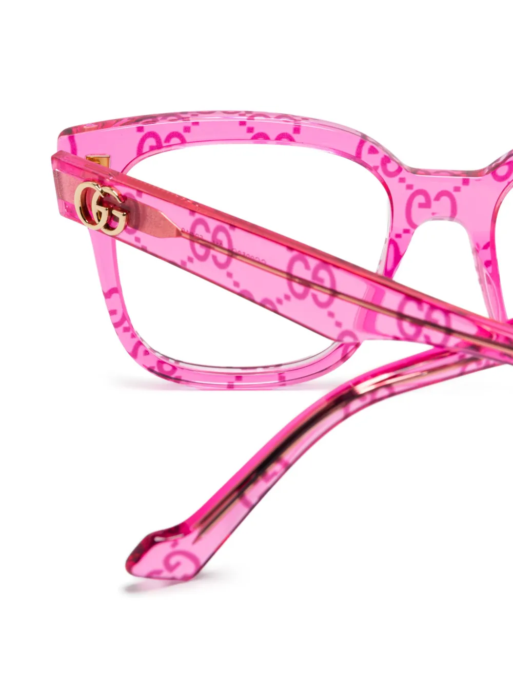 Gucci Eyewear GGロゴ眼鏡フレーム | ピンク | FARFETCH JP