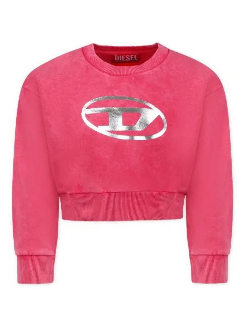 Diesel Kids logo cropped sweatshirt 
