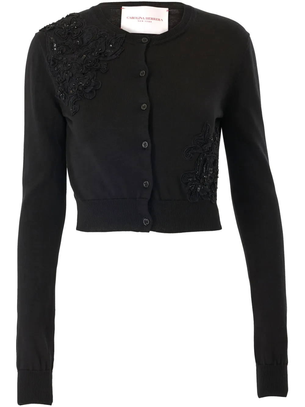 Carolina Herrera Vest met kant Zwart