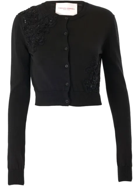 Carolina Herrera lace-appliqué cardigan