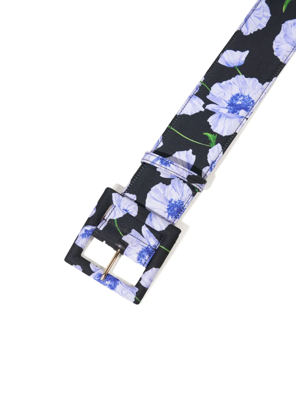 Carolina Herrera Riem met bloemenprint - Zwart