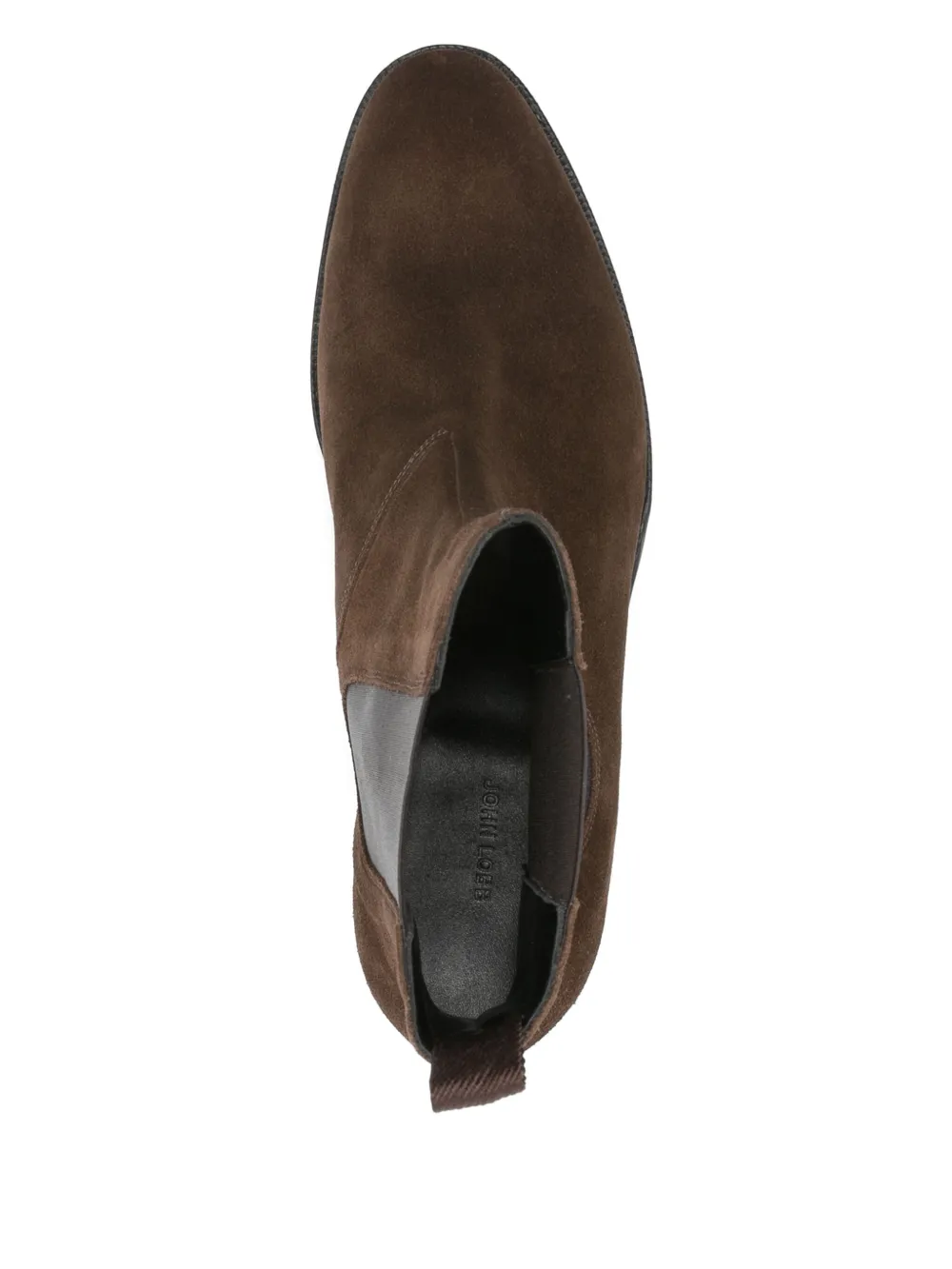 John Lobb Suede Chelsea Boots In Brown