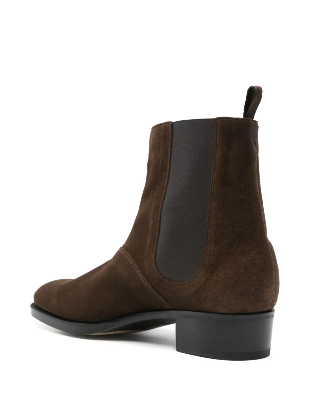 John Lobb Suede Chelsea Boots In Brown