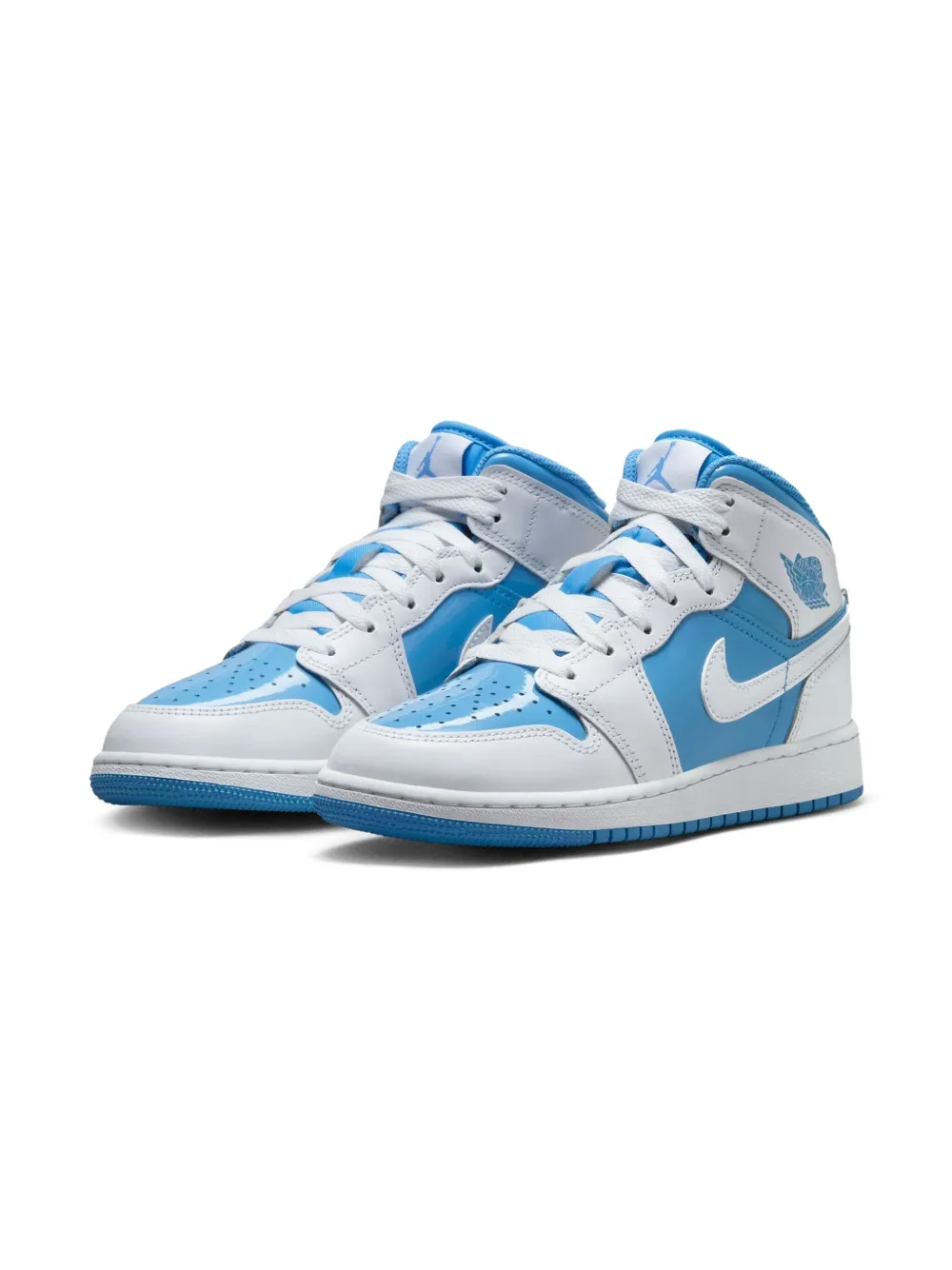 Jordan Kids Jordan 1 Mid White/Legend Blue sneakers - Wit