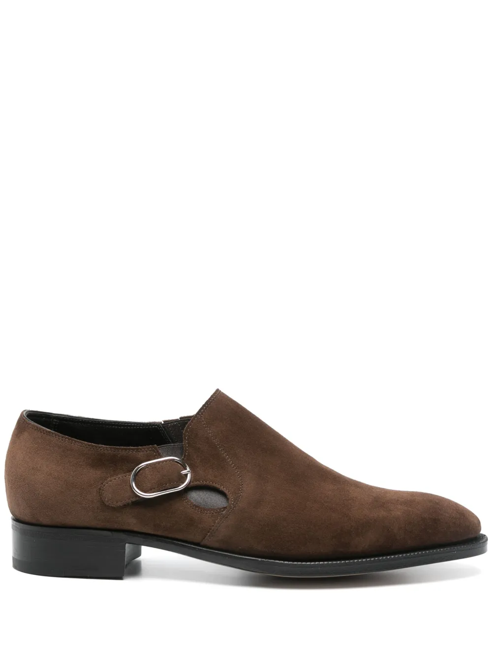 John Lobb Suède gespschoenen Bruin