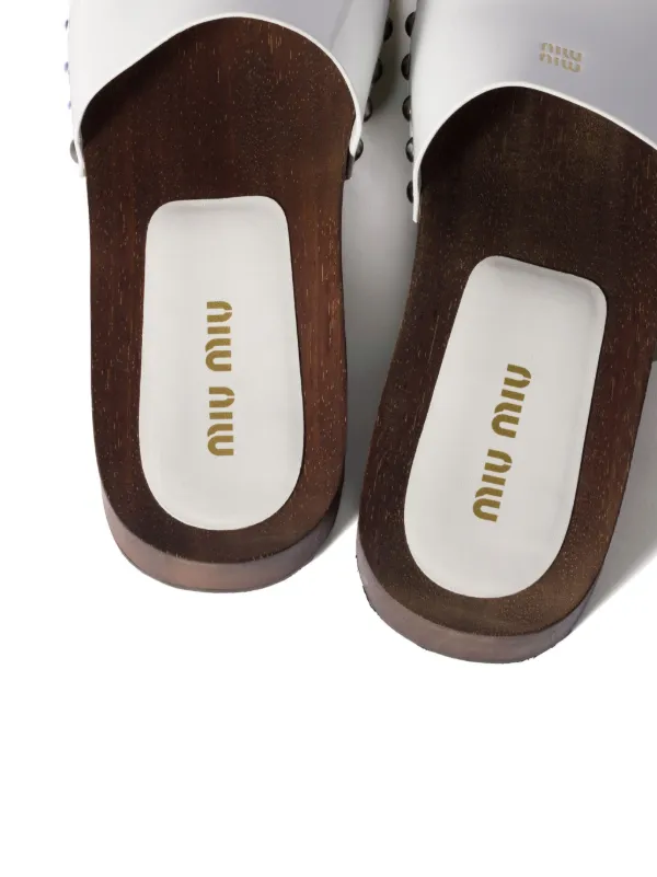 スリッポン Miu Miu PATENT LEATHER CLOGS Miu Miu Patent leather clogs Miu Miu