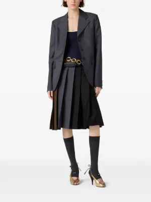 miu miu ストライプ ブレザー上着 Miu Miu（ミュウミュウ）ウィメンズ テーラードジャケット