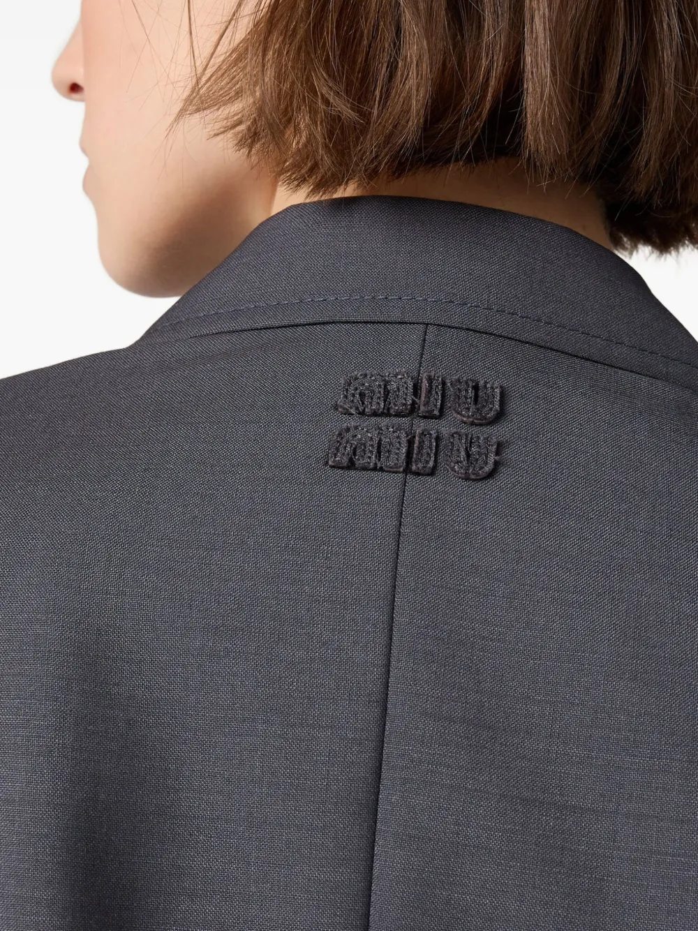 Miu Miu シングルジャケット | グレー | FARFETCH JP