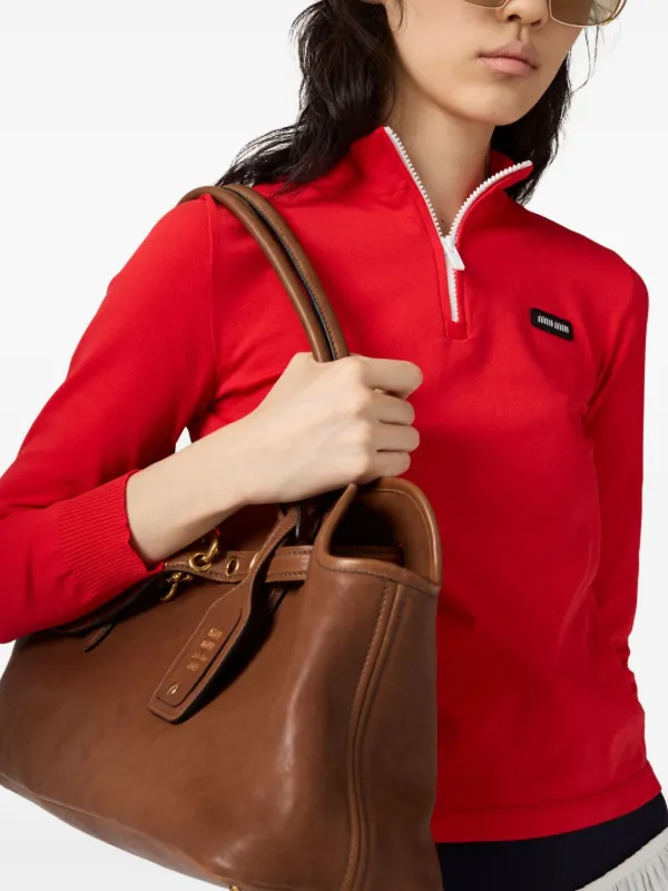 Miu Miu fine-knit Jumper | Red | FARFETCH