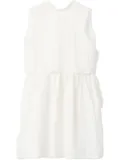 Miu Miu logo-patch dress - White