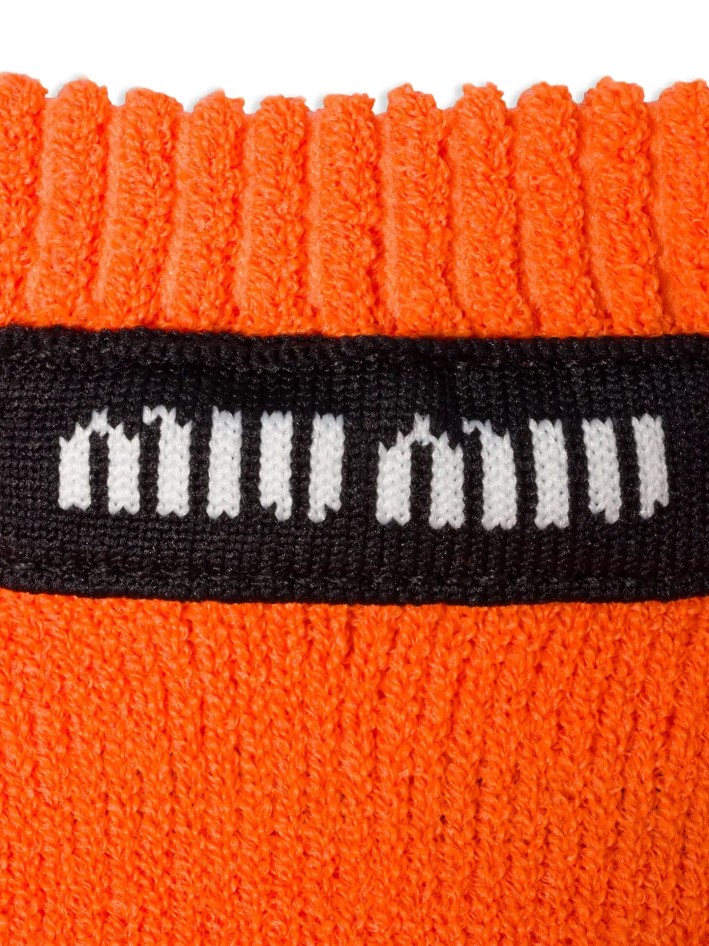 Miu Miu Drie paar sokken met logoprint - Oranje