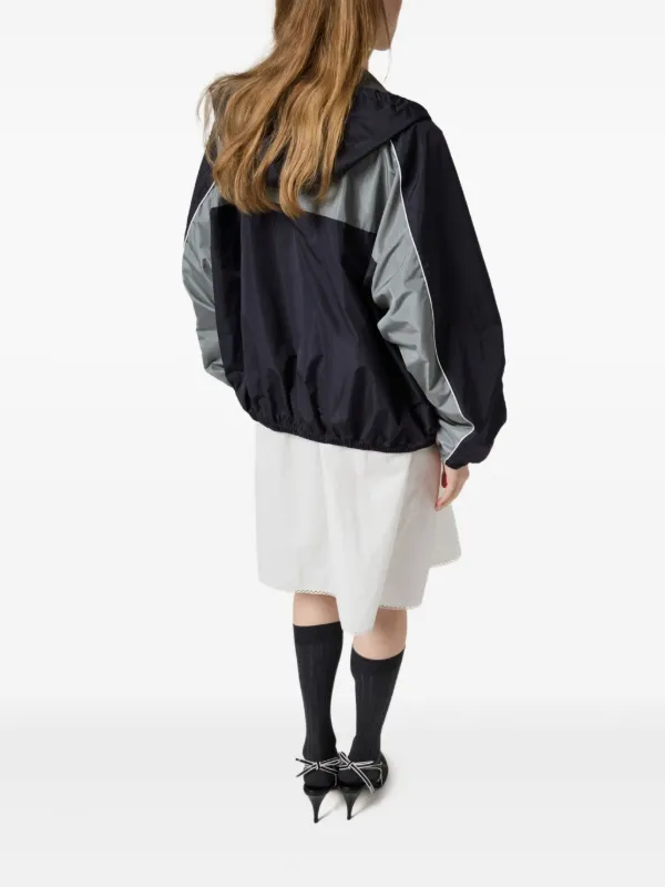 ジャケット MIU MIU LOGO JACKET Miu Miu zip-up Jacket | Blue | FARFETCH