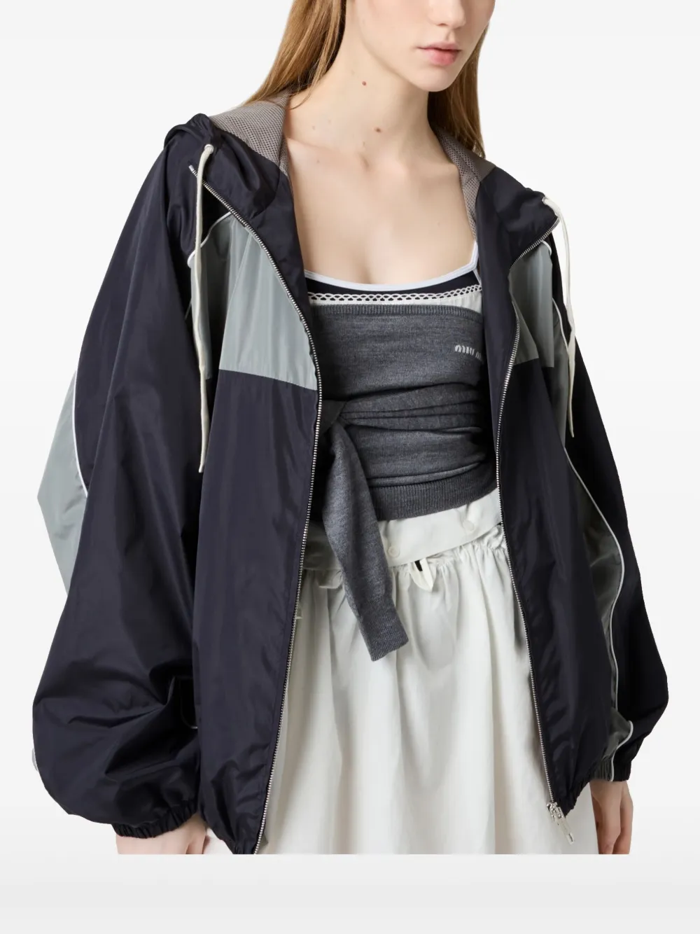 Miu Bomberjack met logoprint Blauw