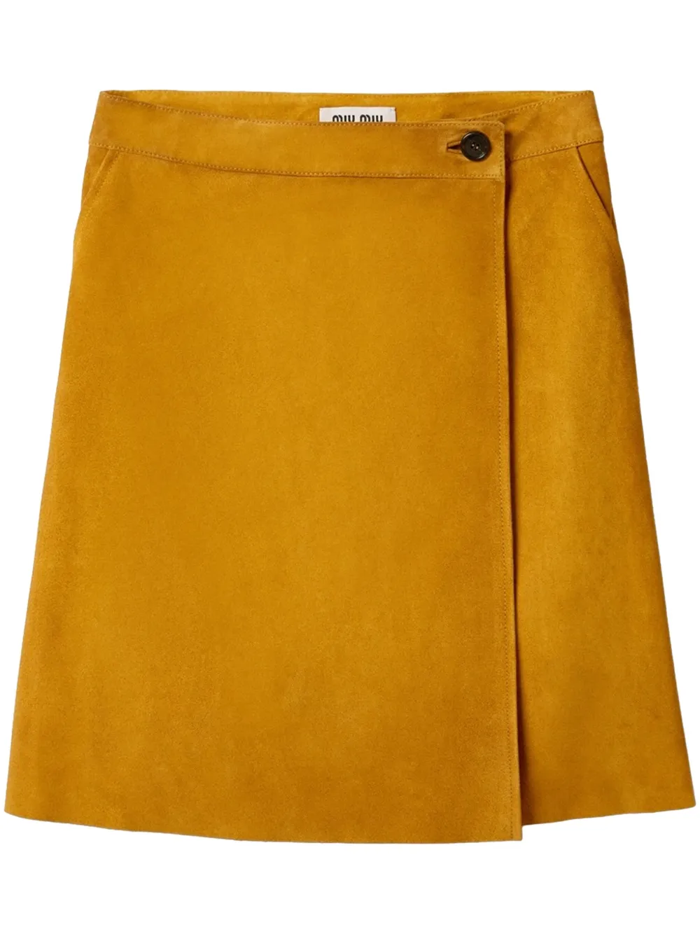 Miu Suède midi-rok Bruin