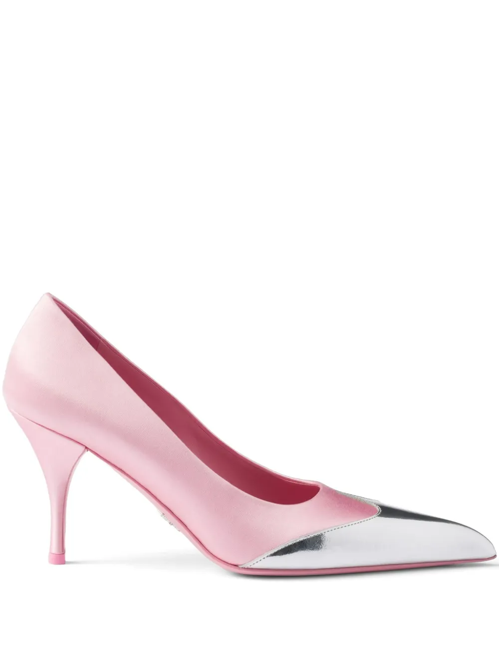 Prada 85 mm satijnen pumps Roze