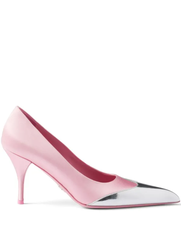 【PRADA】lady's 厚底heelスリッパ ミュール black／white／pink s-l400.jpg