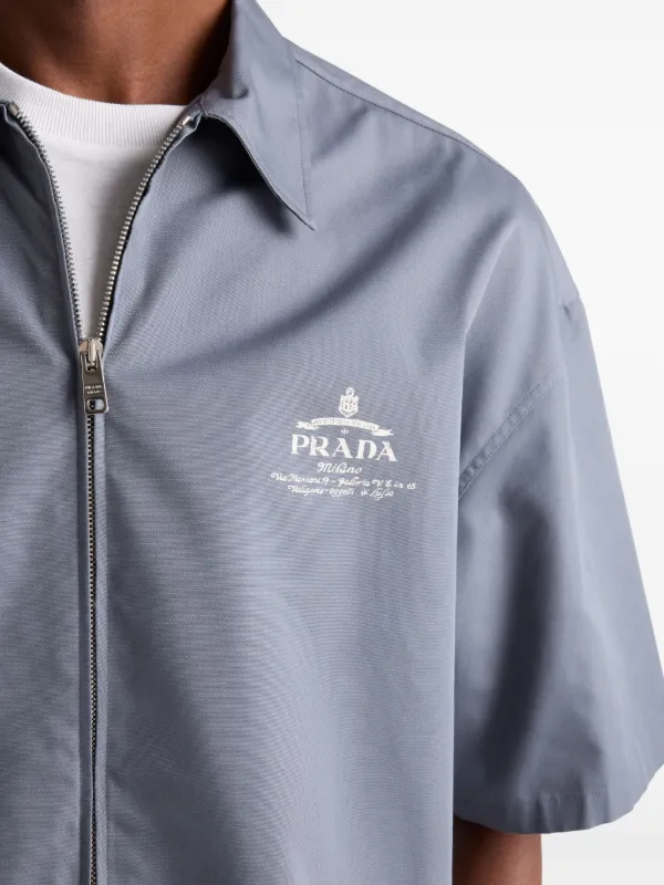 PRADA 長袖シャツ サイズ37 ライトグレー PRADA 長袖シャツ サイズ37