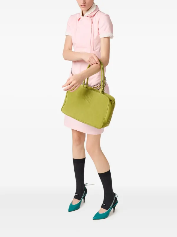 ミュウミュウ/関税送料込み BEAU SMALL TOTE BAG Miu Miu Beau Tote Bag | Neutrals | FARFETCH