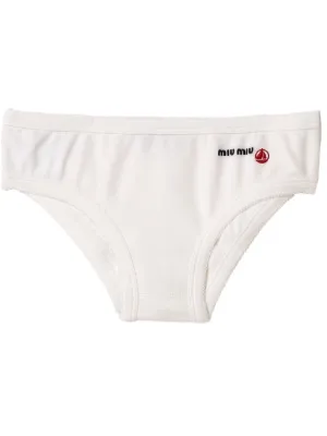 Miu Miu ジャージー パンティ Miu Miu Logo-Tab Jersey Briefs - Bergdorf Goodman