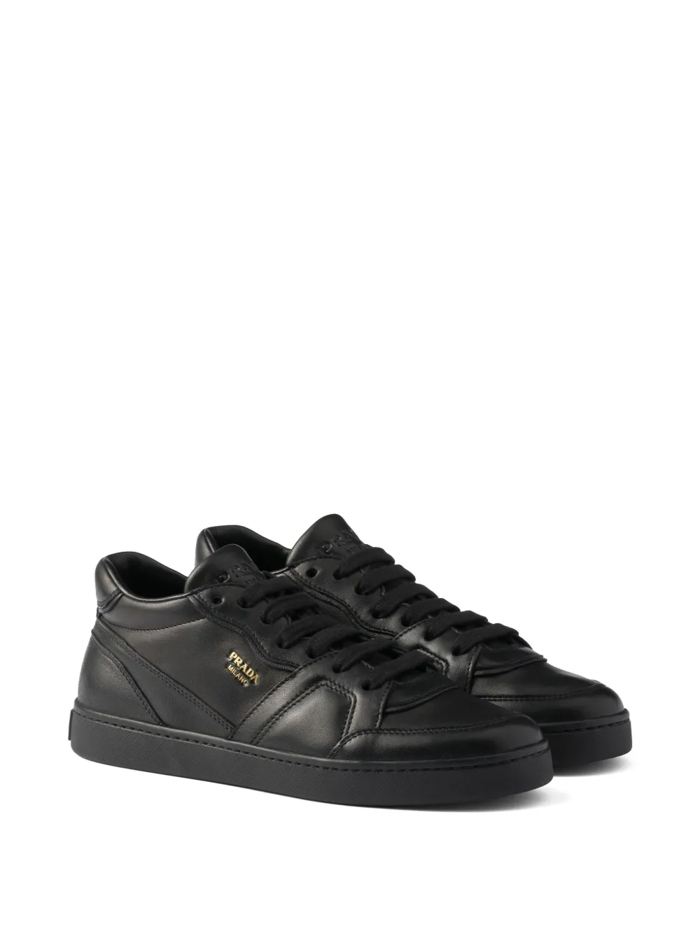 Prada Leren sneakers Zwart