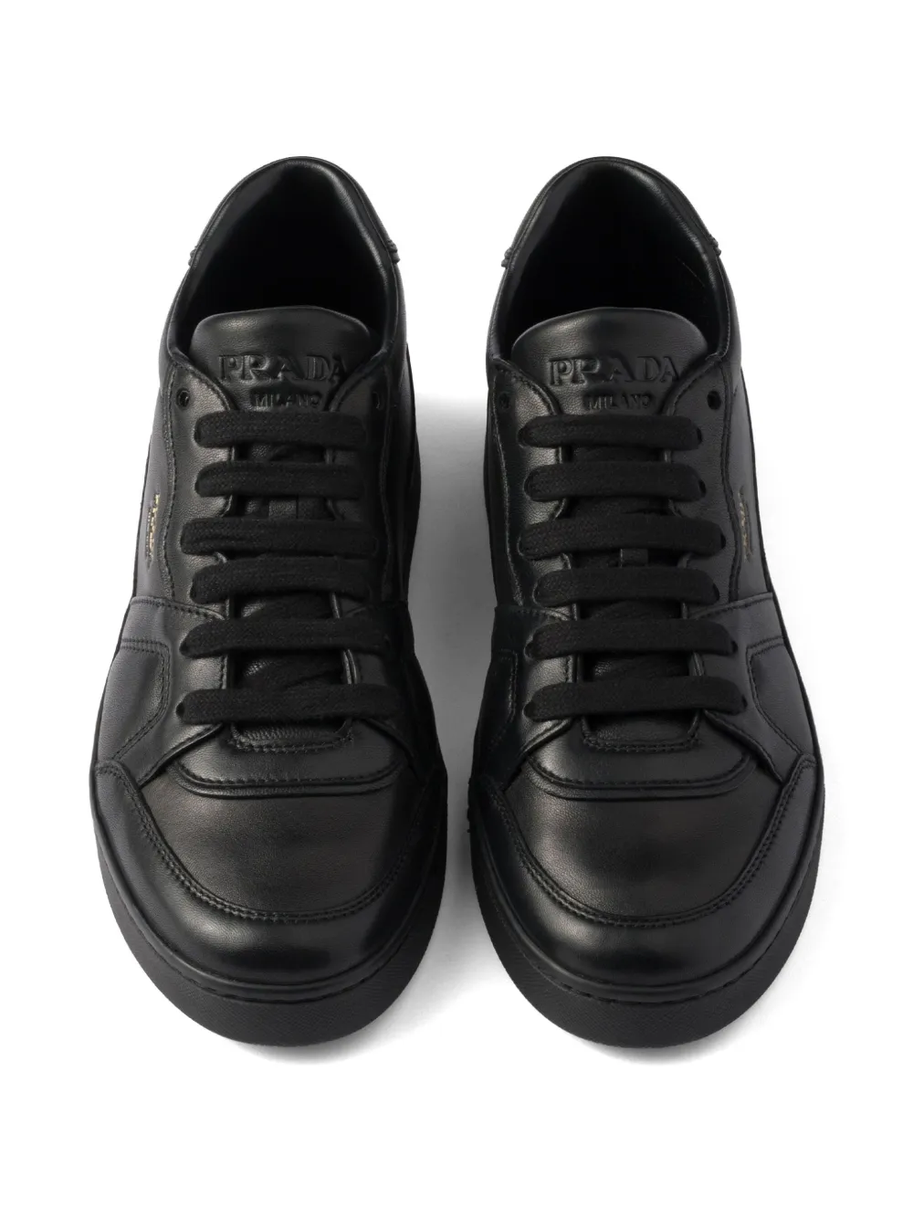 Prada Leren sneakers Zwart