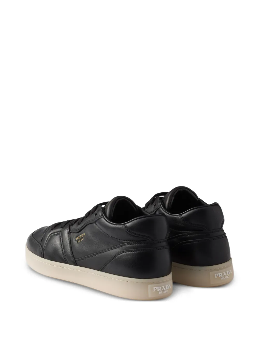 Prada Leren sneakers Zwart