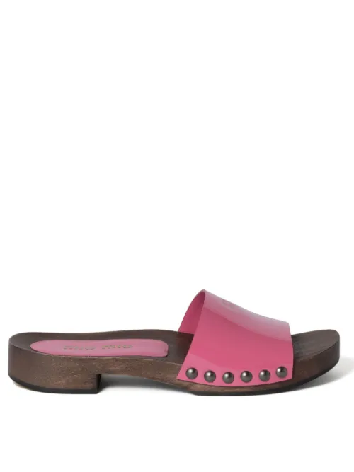 Claquettes à logo imprimé - Miu Miu - Modalova